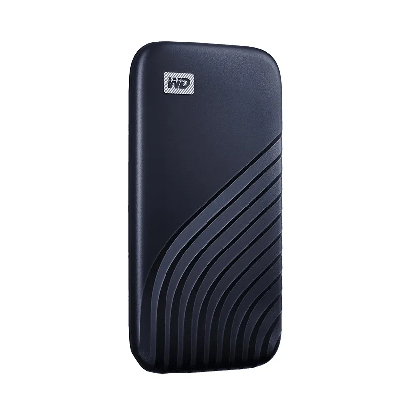 Western Digital WD My Passport SSD 2 TB extern SSD med USB 3.2 Gen 2 (USB-C), portabel, med h&aring;rdvarukryptering, med l&ouml;senordsskydd, bl&aring;