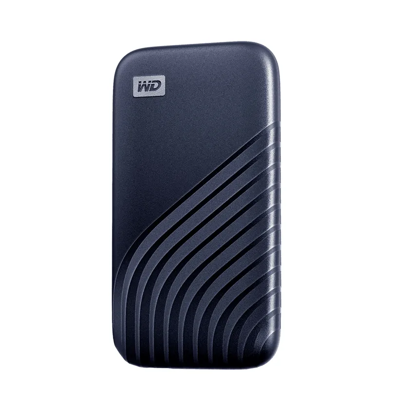 Western Digital WD My Passport SSD 2 TB extern SSD med USB 3.2 Gen 2 (USB-C), portabel, med h&aring;rdvarukryptering, med l&ouml;senordsskydd, bl&aring;