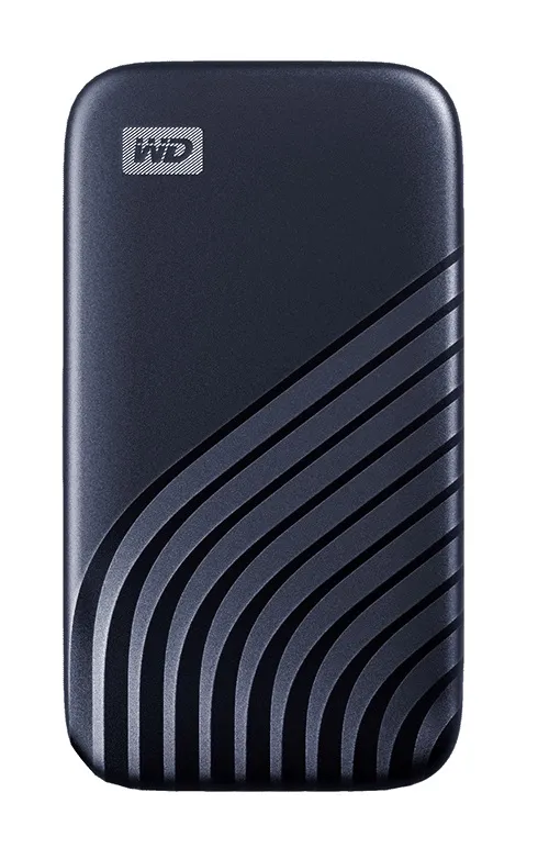 Western Digital WD My Passport SSD 2 TB extern SSD med USB 3.2 Gen 2 (USB-C), portabel, med h&aring;rdvarukryptering, med l&ouml;senordsskydd, bl&aring;