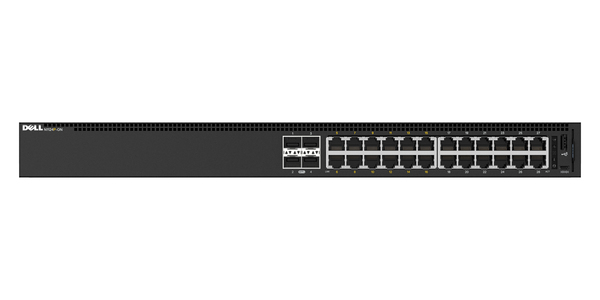 Dell EMC Networking N1124P-ON - Kytkin - Hallinnoitu - 24 x 10/100/1000 (12 PoE+) + 4 x 10 Gigabit SFP+ - r&auml;kkiin asennettava - PoE+ (190 W)