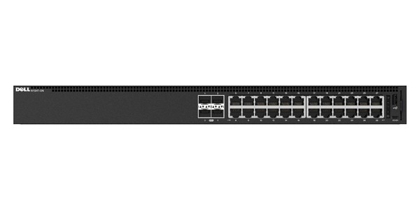 Dell EMC Networking N1124P-ON - Kytkin - Hallinnoitu - 24 x 10/100/1000 (12 PoE+) + 4 x 10 Gigabit SFP+ - r&auml;kkiin asennettava - PoE+ (190 W)