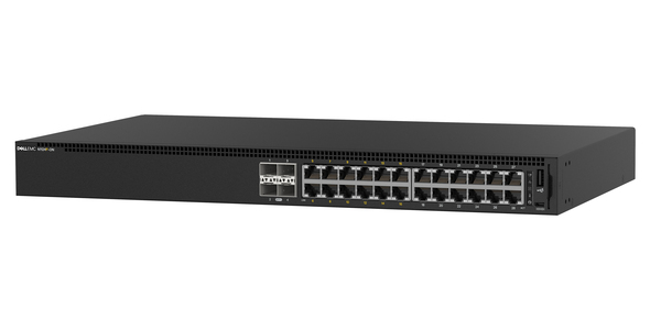 Dell EMC Networking N1124P-ON - Kytkin - Hallinnoitu - 24 x 10/100/1000 (12 PoE+) + 4 x 10 Gigabit SFP+ - r&auml;kkiin asennettava - PoE+ (190 W)
