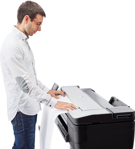HP DesignJet T830 - 36" monitoimitulostin - v&auml;ri - mustesuihku - 914 x 2770 mm (alkuper&auml;inen) - Rulla (91,4 cm x 45,7 m), 914 x 1897 mm (media) - jopa 0.42 min/