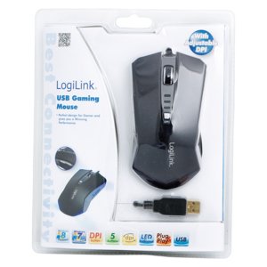 Maus USB Gaming grau/schwarz