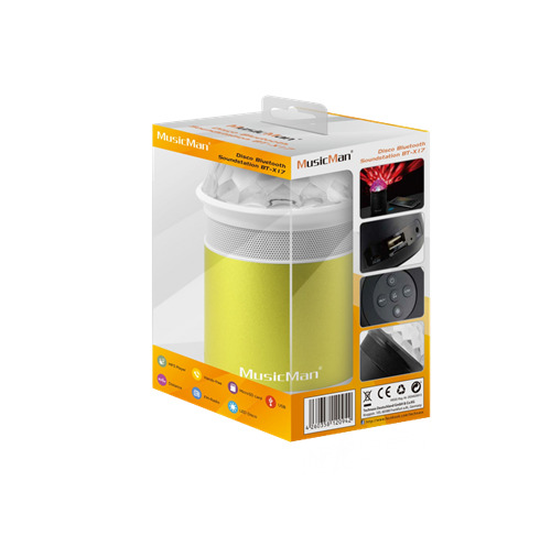 Technaxx MusicMan Disco ljudstation, Bluetooth, LED-disco, MicroSD, US