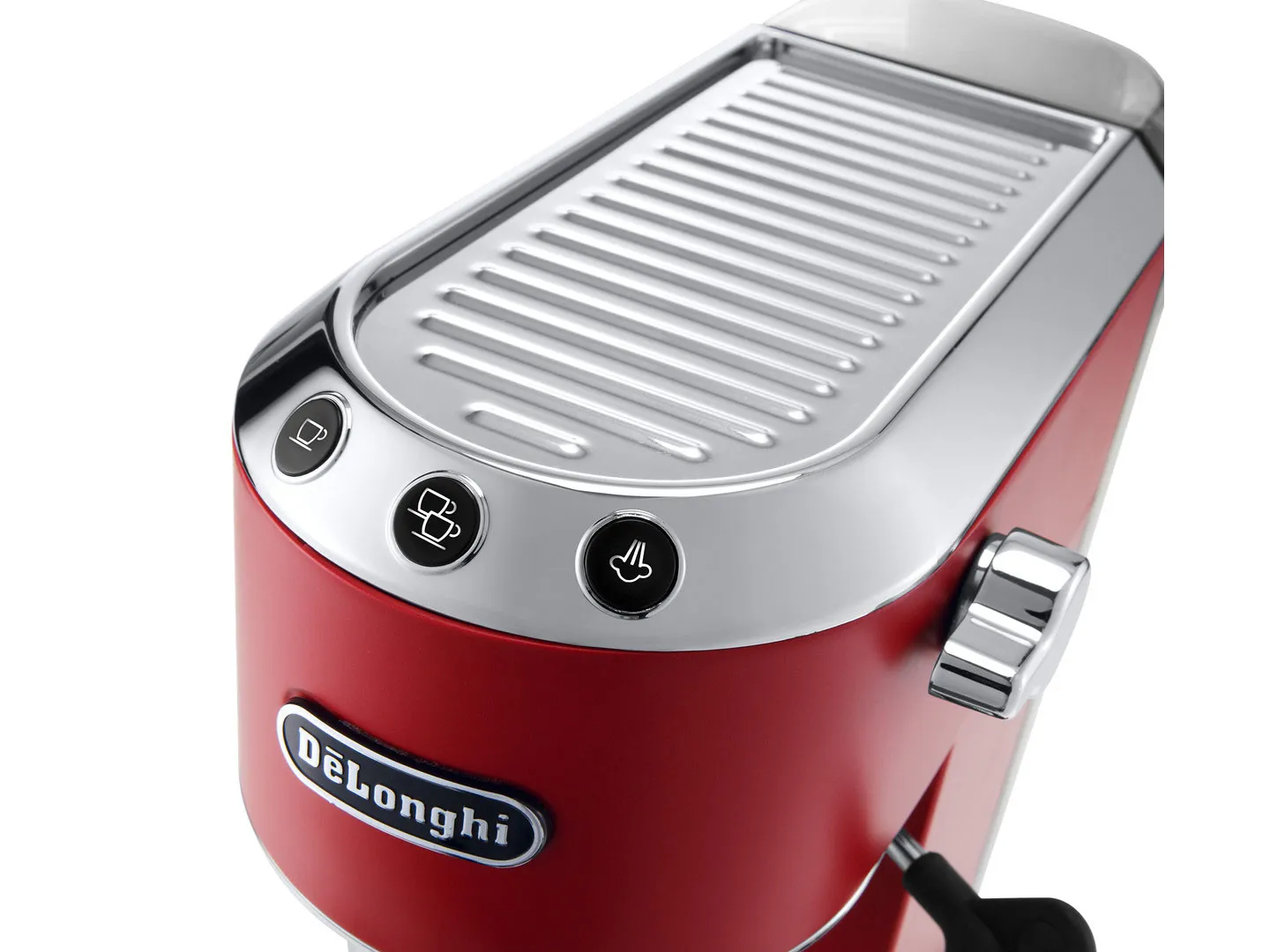 Delonghi Dedica Style EC 685 -espressokeitin, musta, Punainen, Hopea