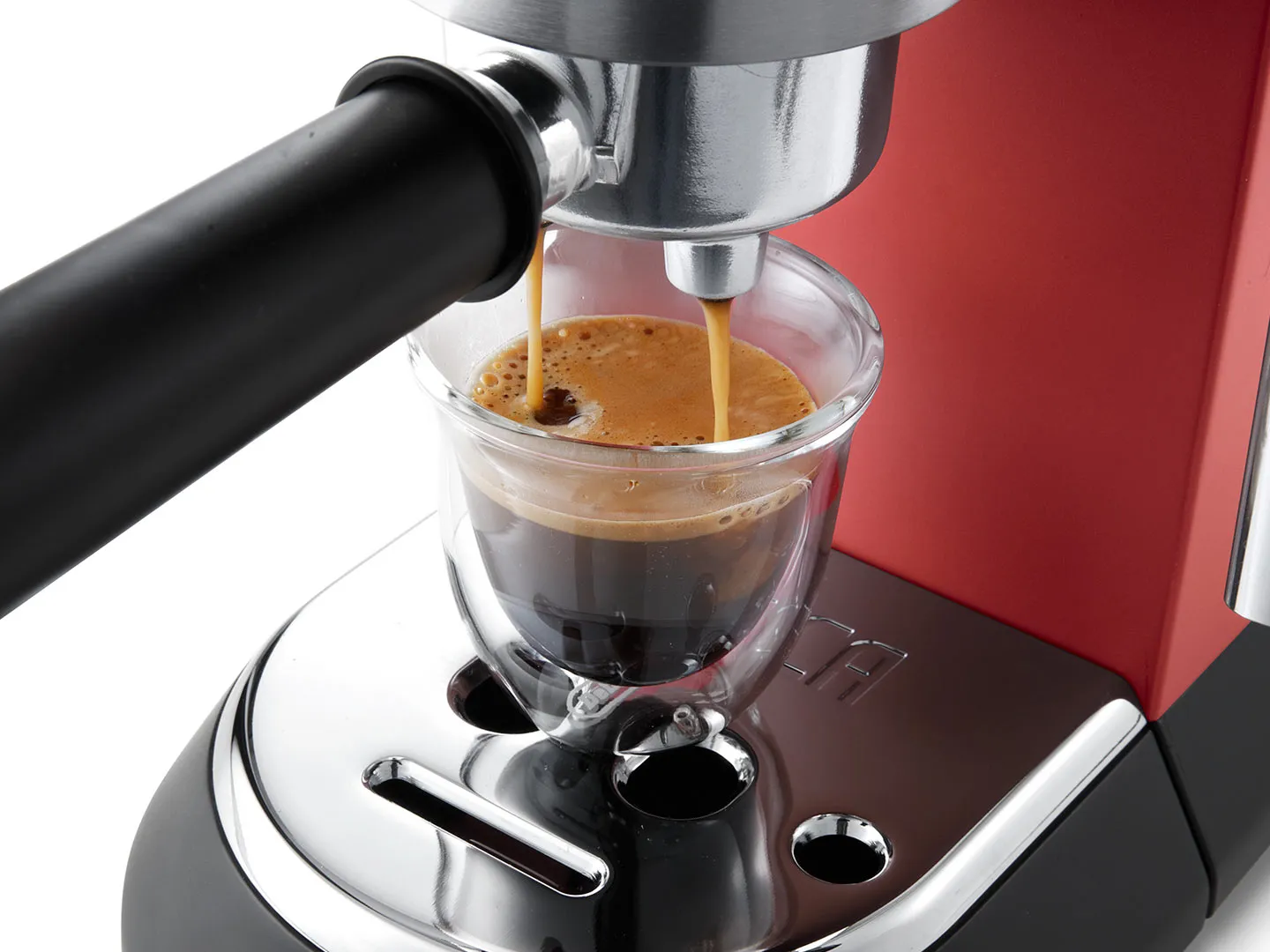 Delonghi Dedica Style EC 685 -espressokeitin, musta, Punainen, Hopea