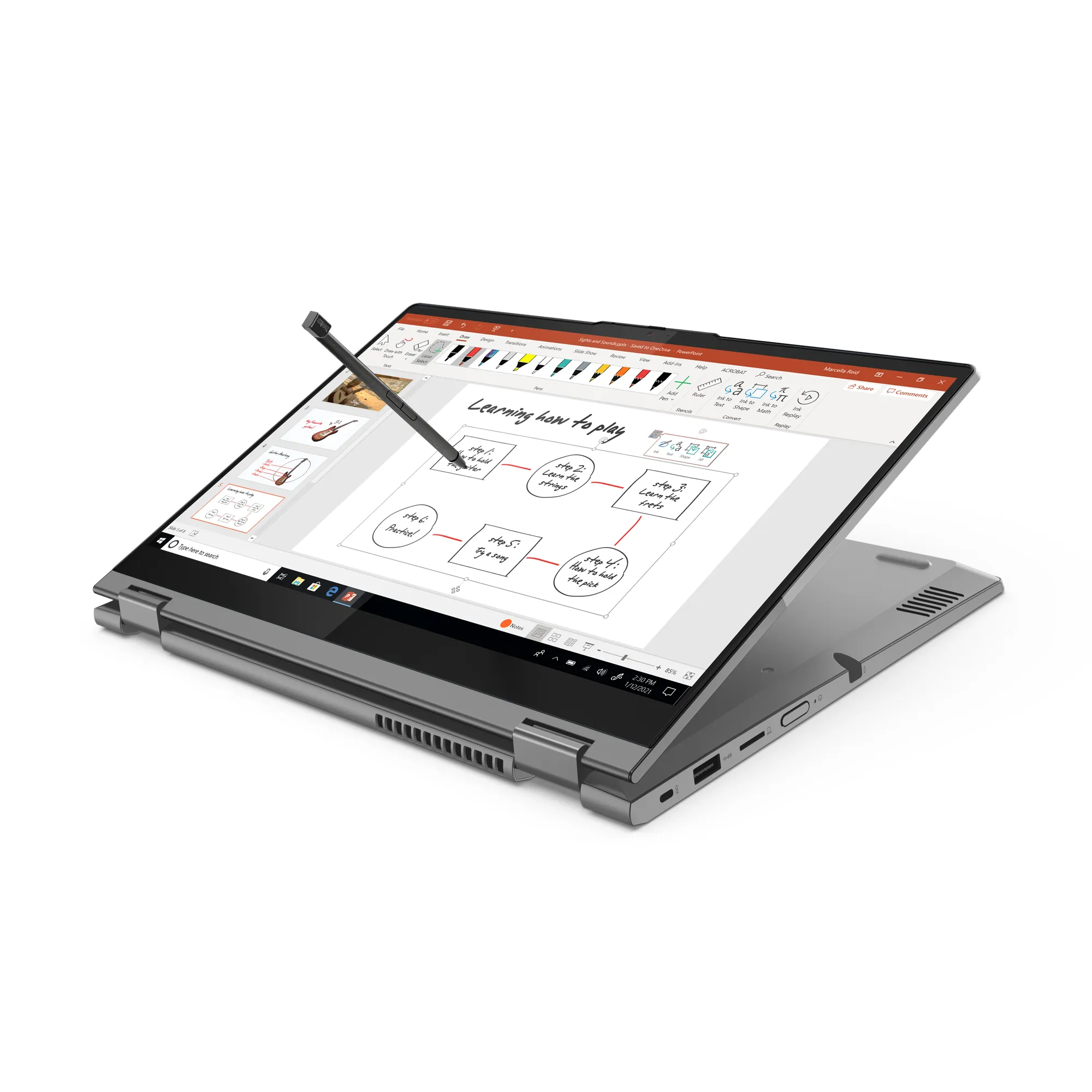 Lenovo ThinkBook 14s Yoga G3 IRU 14" i7-1355U, 16 Gt, 512 Gt, Win 11 Pro -kannettava, harmaa