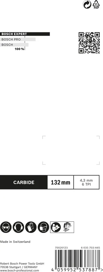 Bosch Expert Fiber Plaster T341 HM Stiksavsklinge Stiksav