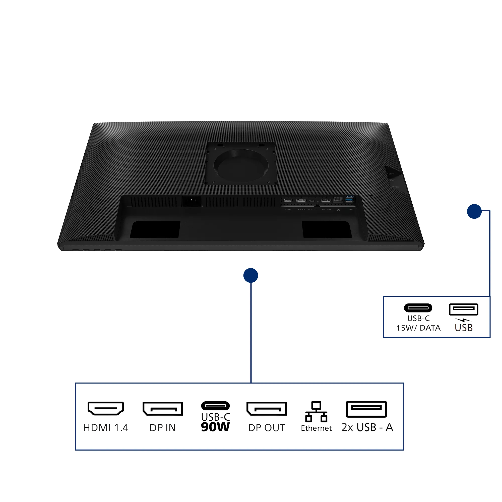 Philips 27B2U3301/00 27" Full HD, IPS sk&auml;rm med USB-C hub