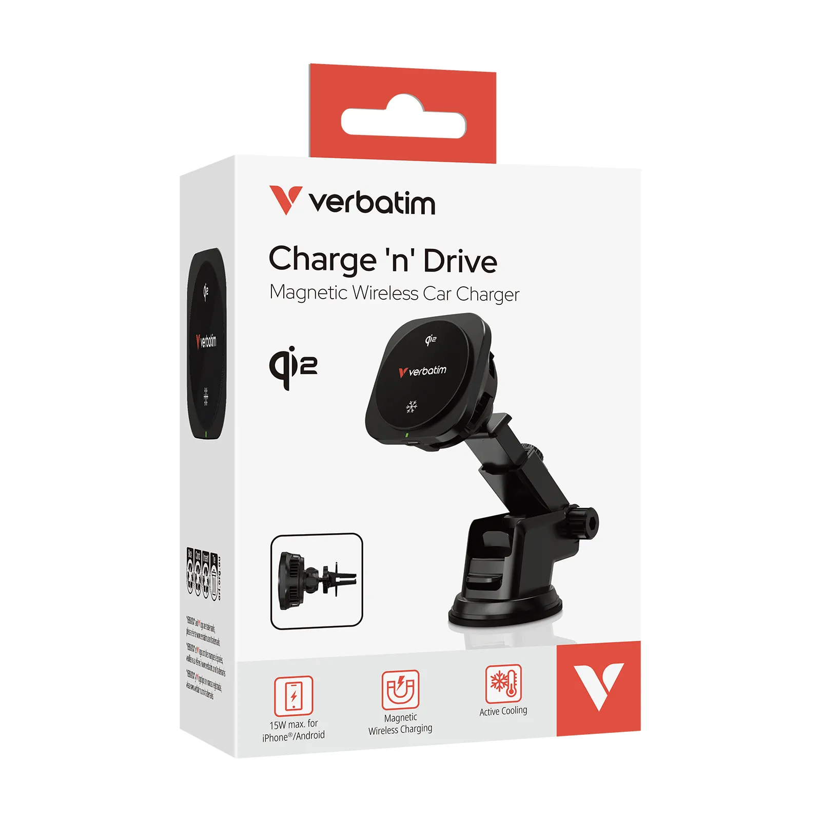 Verbatim Charge 'n' Drive Qi2 Magnetic Wireless - car charger