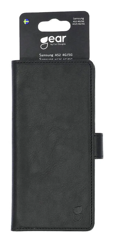 GEAR Wallet, Galaxy A52 - pl&aring;nboksfodral, Svart
