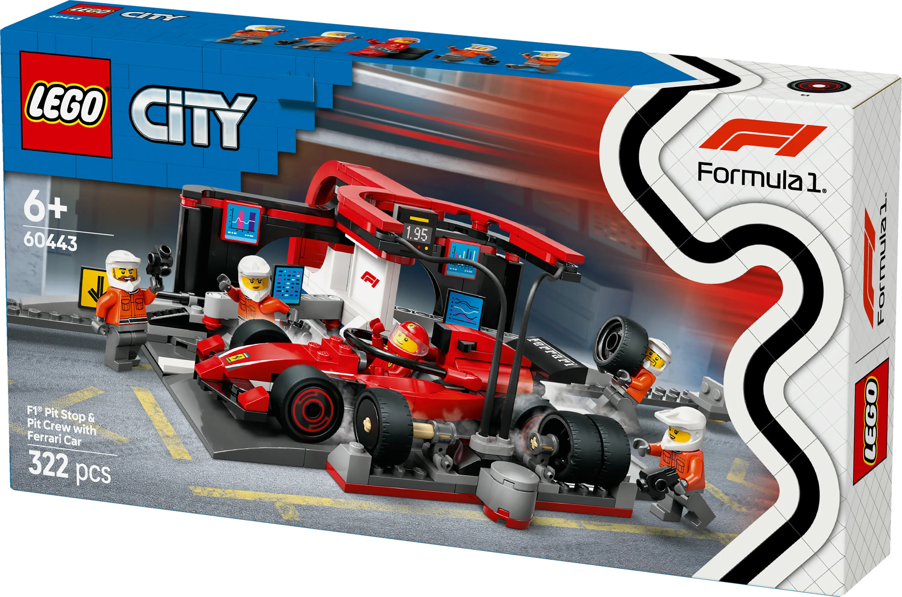 LEGO City F1 Pit Stop and Crew and Ferrari Car 60443