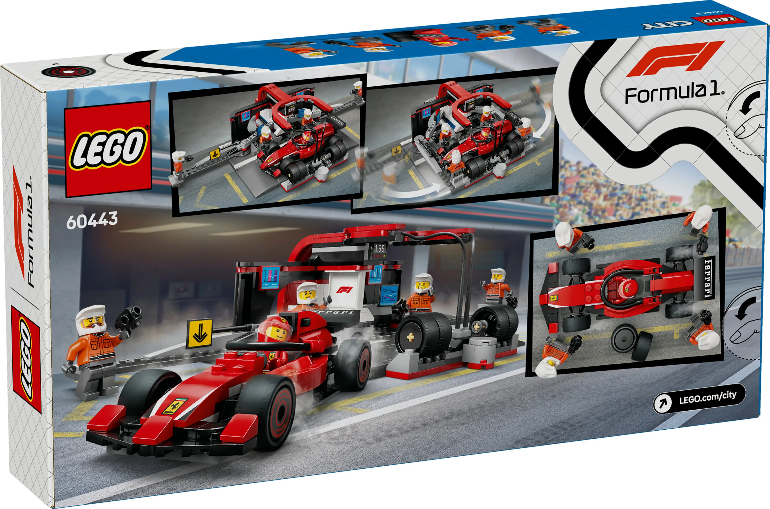LEGO City F1 Pit Stop and Crew and Ferrari Car 60443