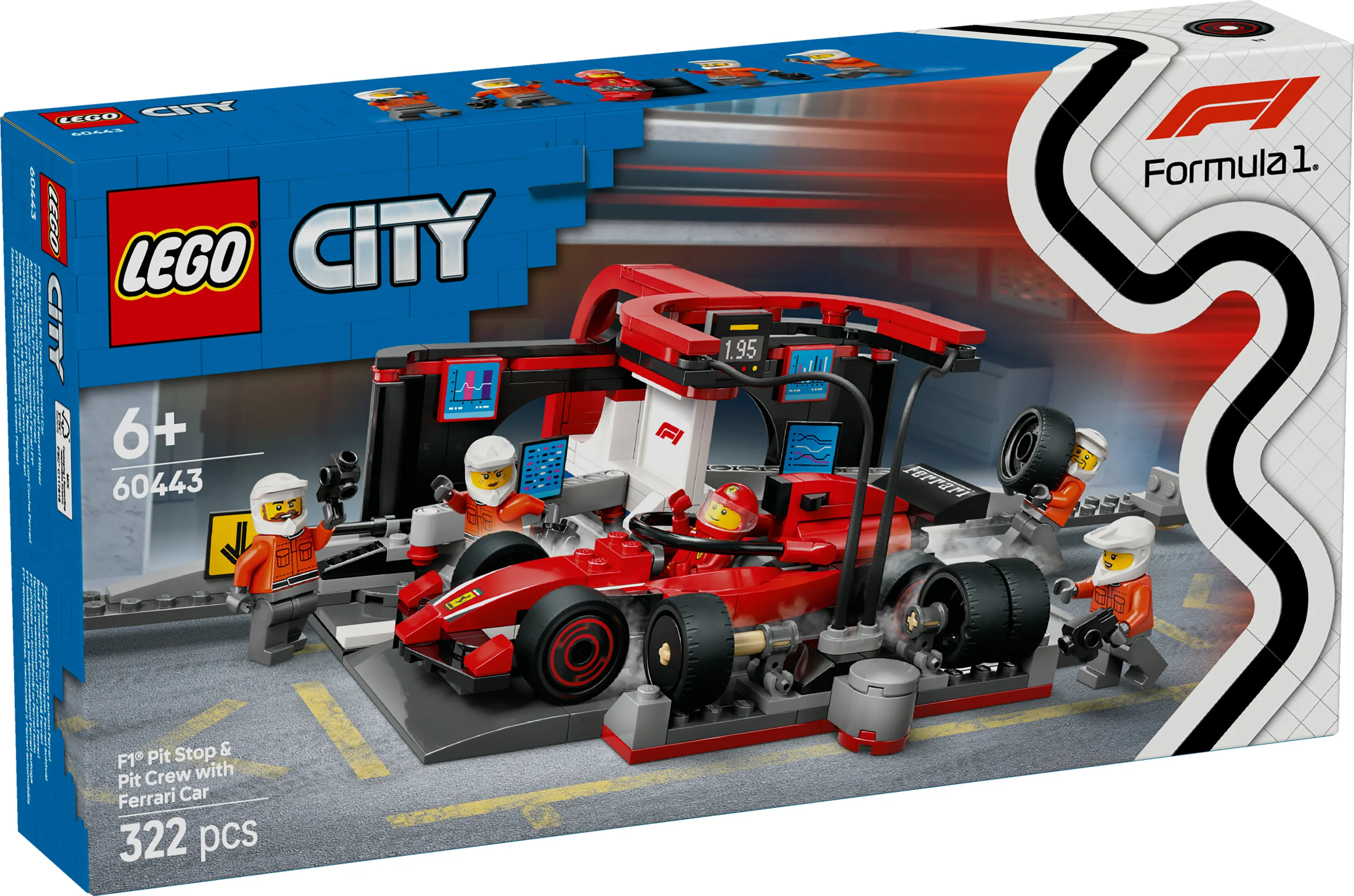 LEGO City F1 Pit Stop and Crew and Ferrari Car 60443