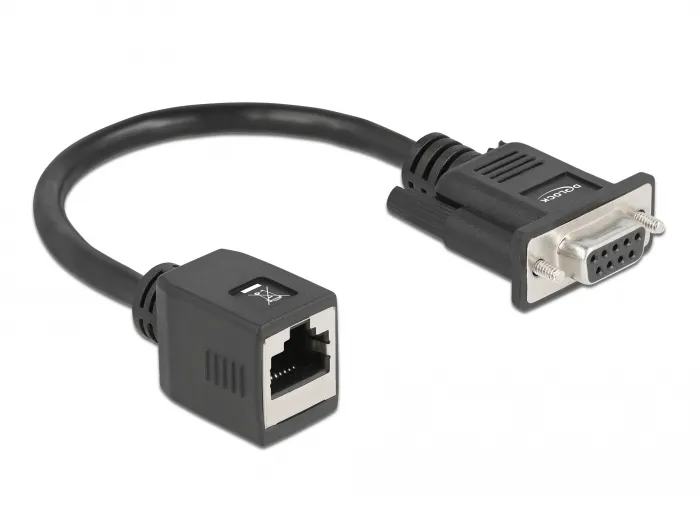 Delock Serial RS-232/422/485 Adapter DB9 female to RJ45 jack