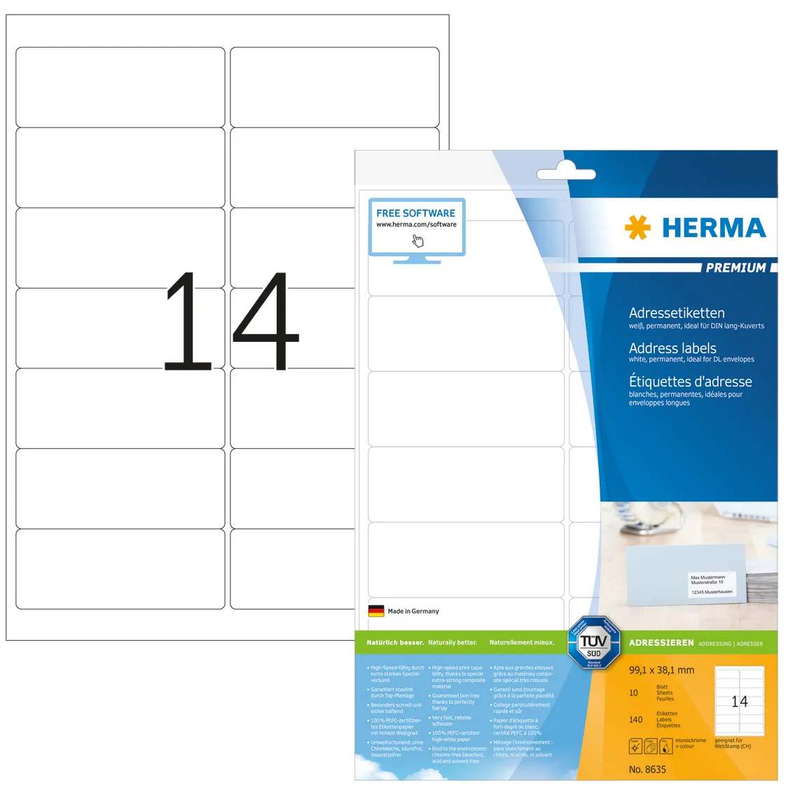 Herma label Premium 99,1x38,1 (140)