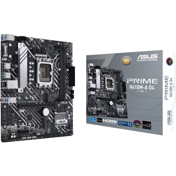 Asus PRIME H610M-A D4-CSM LGA1700 mATX Motherboard