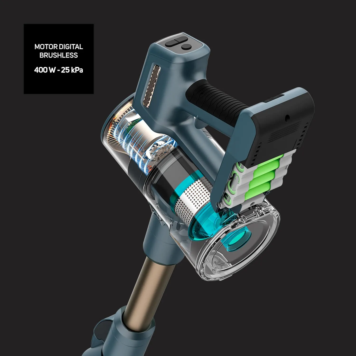 TAURUS Homeland Digital Animal Flex - skaftdammsugare, bl&aring;