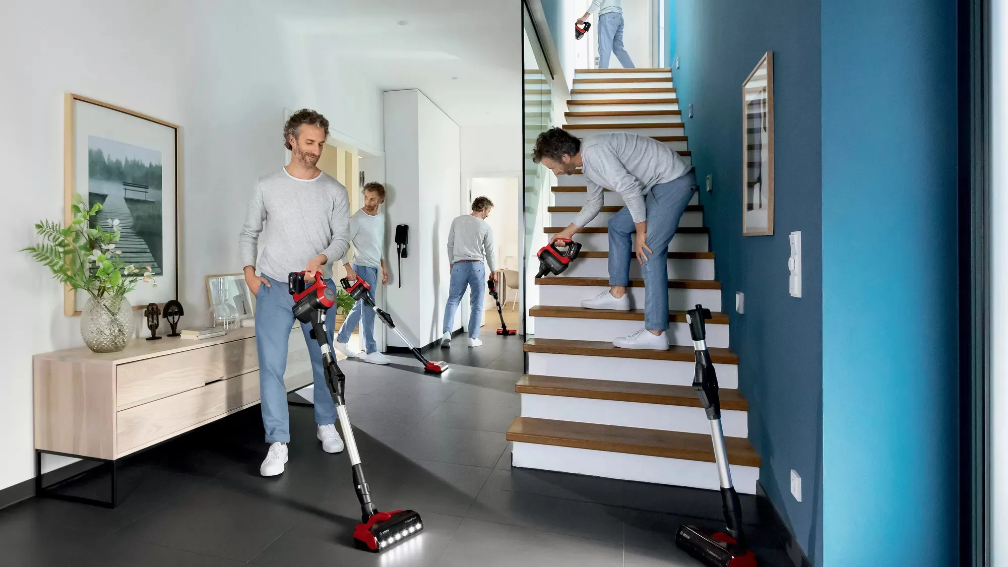 Bosch Unlimited 7 ProAnimal - Stick Vacuum Cleaner, red/black