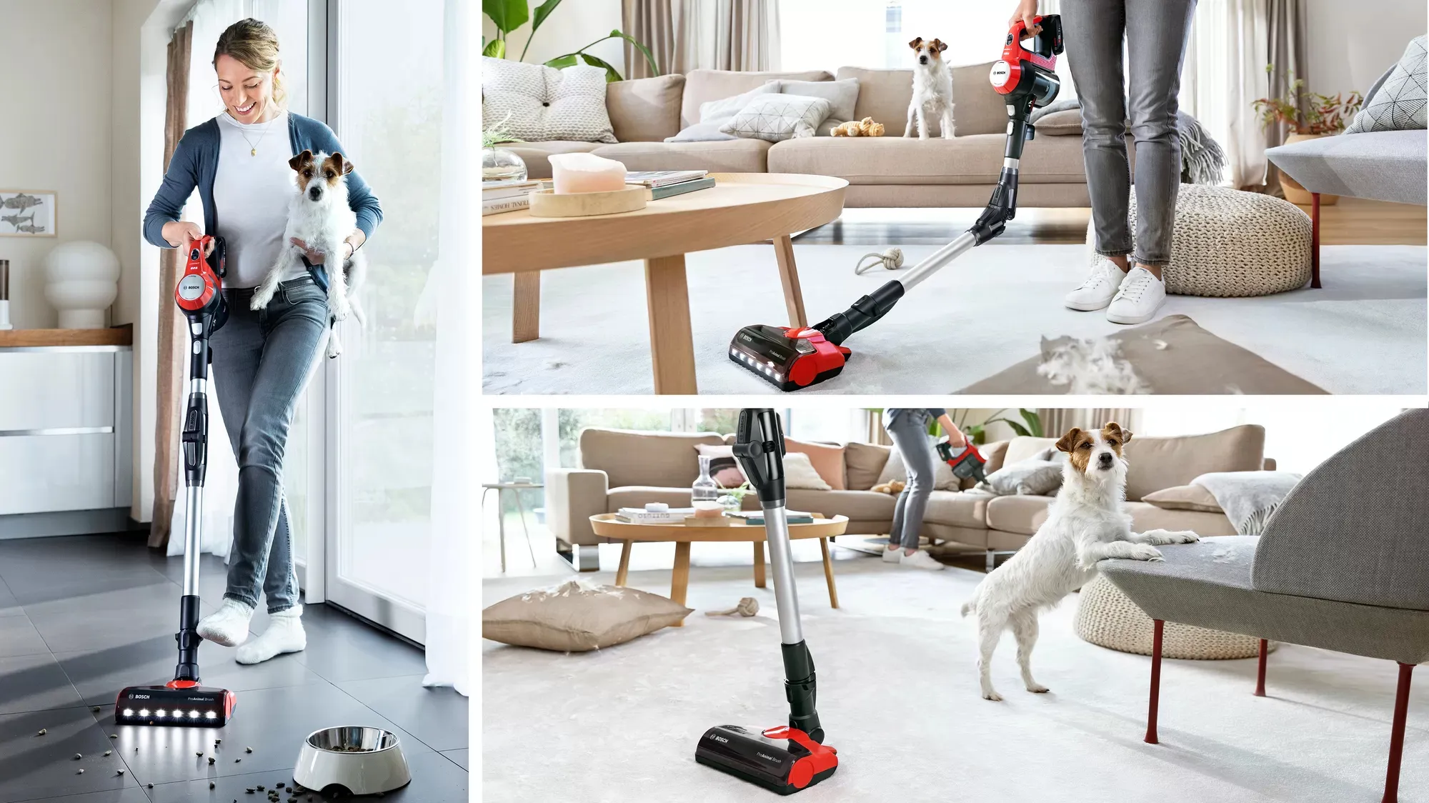 Bosch Unlimited 7 ProAnimal - Stick Vacuum Cleaner, red/black
