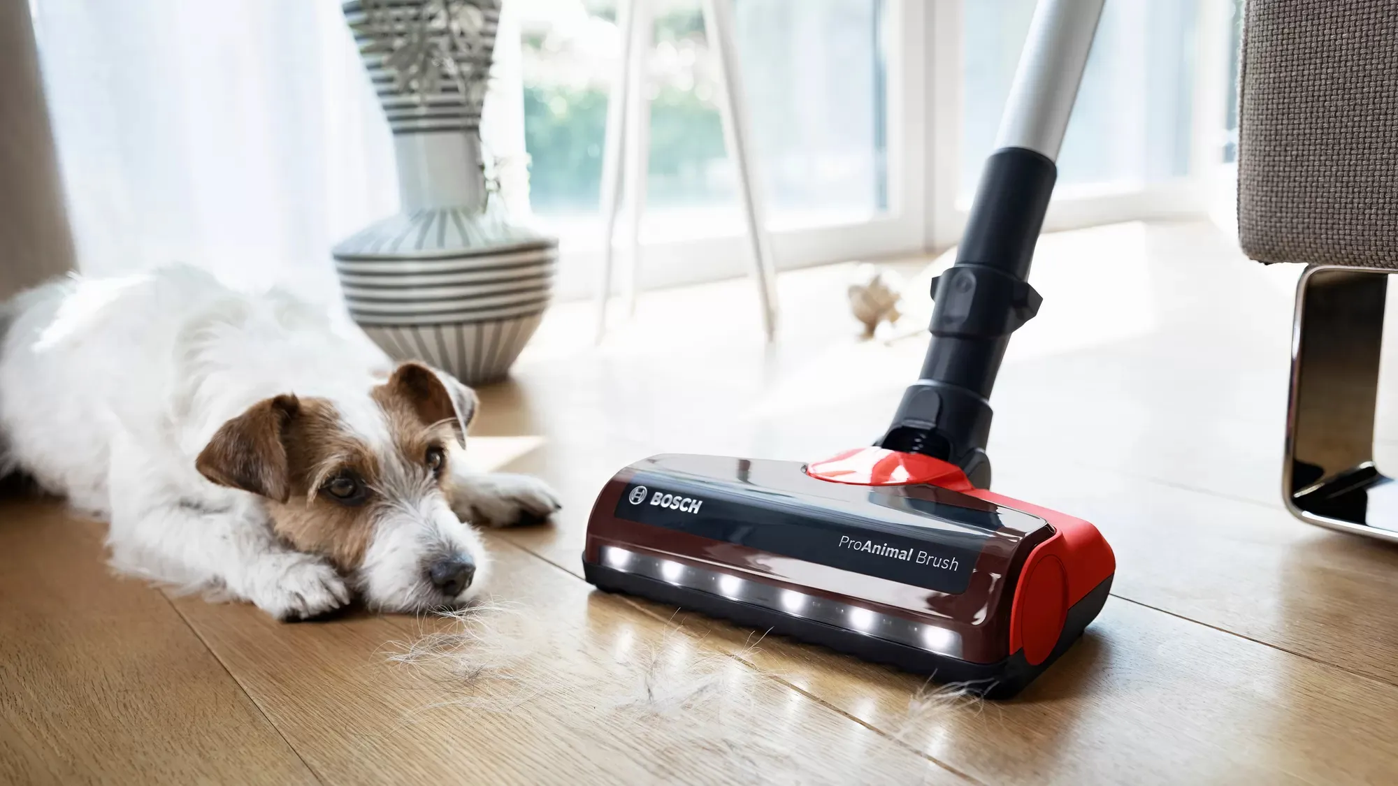 Bosch Unlimited 7 ProAnimal - Stick Vacuum Cleaner, red/black