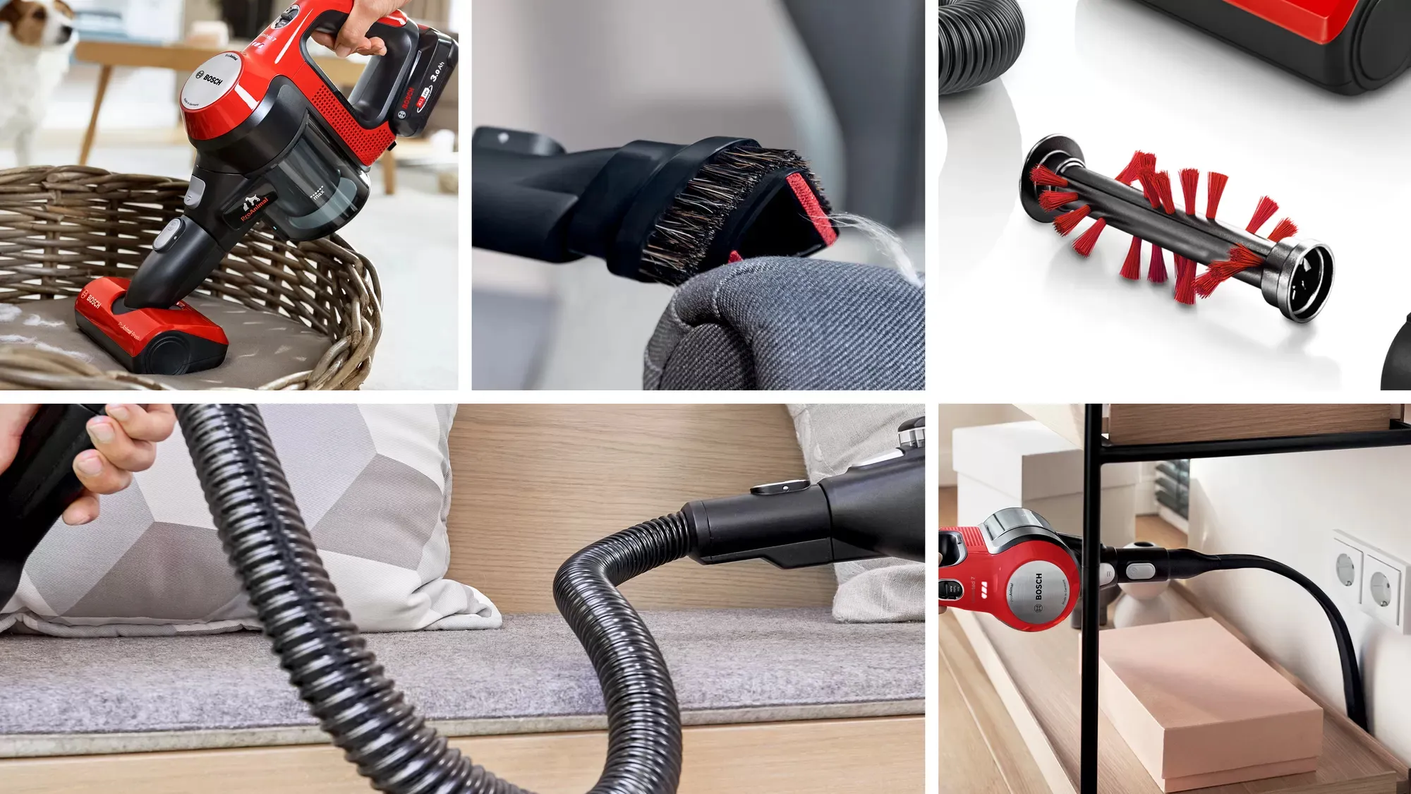 Bosch Unlimited 7 ProAnimal - Stick Vacuum Cleaner, red/black