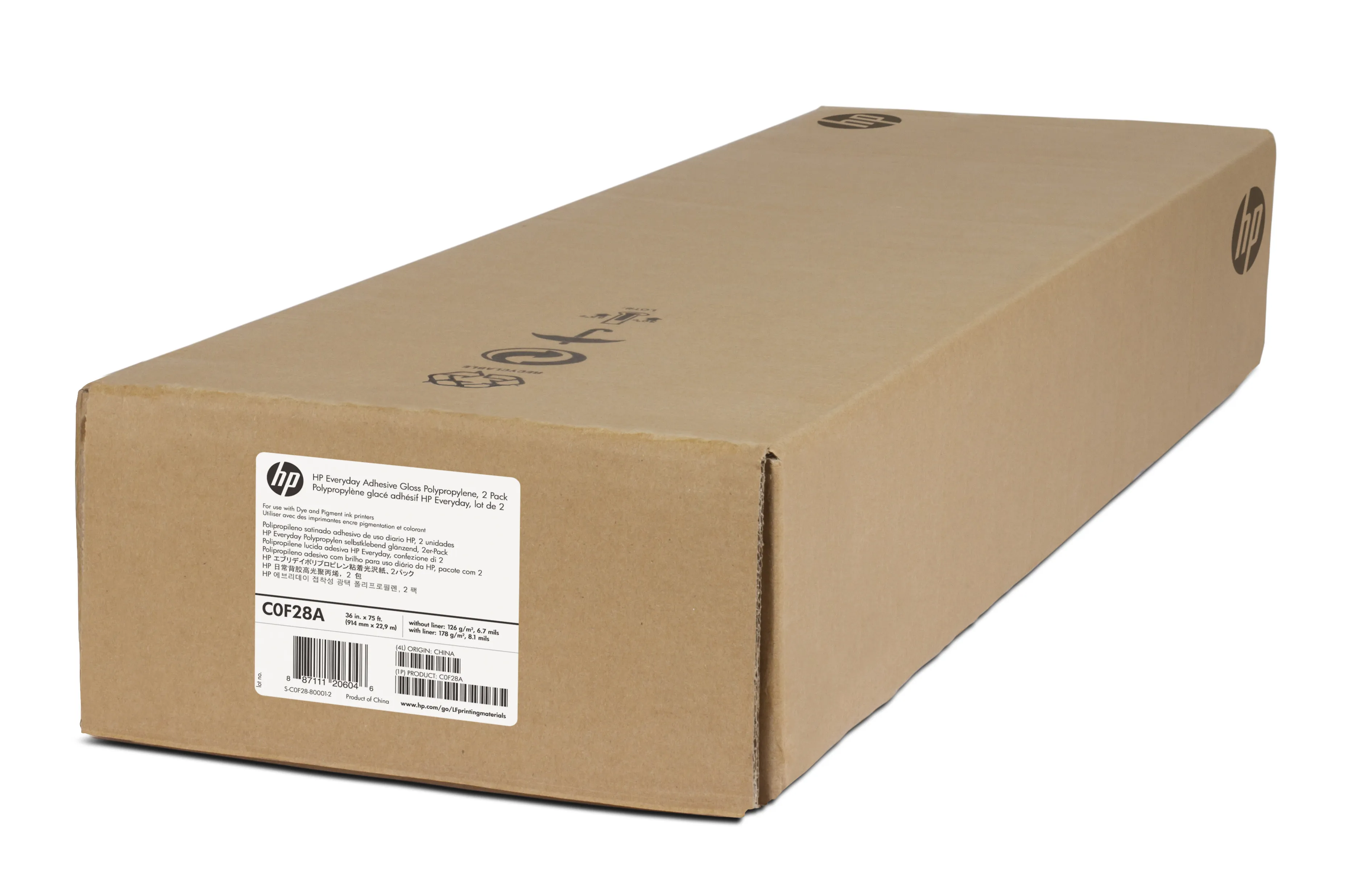36"'"' adhesive gloss polyp. 914 mm x 22.9m (2)