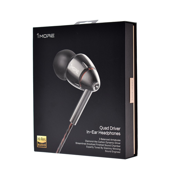 1More Quad Driver In-Ear Headphones THX Certified, Hi-Res Audio, Mic3