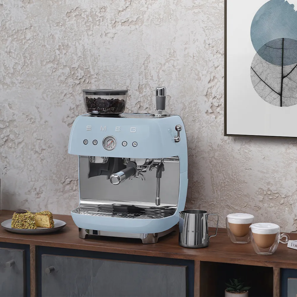 Smeg 50's Style EGF03PBEU - espresso machine, Blue