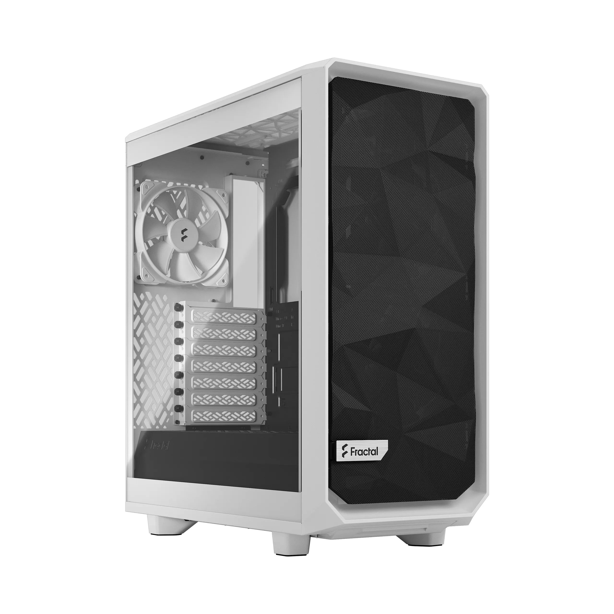 Fractal Design Meshify 2 Compact Lite - Mid Tower case with window, White / Clear Tint