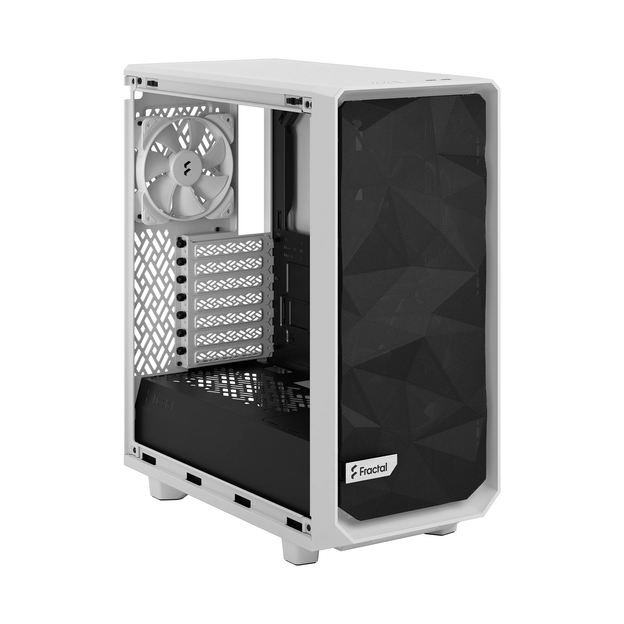 Fractal Design Meshify 2 Compact Lite - Mid Tower case with window, White / Clear Tint