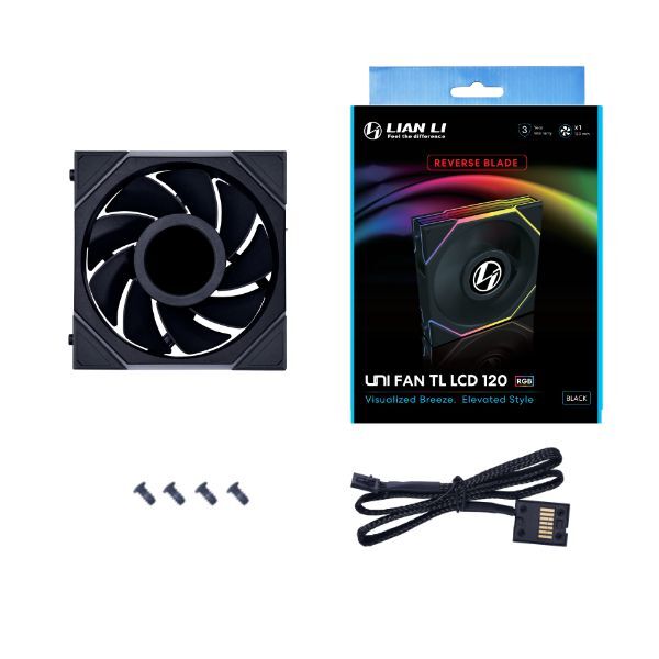 Lian Li  UNI FAN TL-LCD Wireless Reverse 140 Svart (1pc)