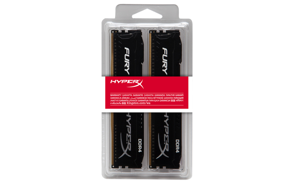 Kingston 16 GB (2 x 8 GB) HyperX Fury, DDR4 3200 MHz -muisti, musta