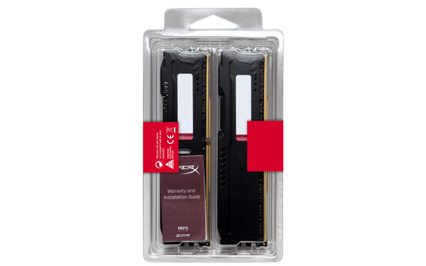 Kingston 16 GB (2 x 8 GB) HyperX Fury, DDR4 3200 MHz -muisti, musta