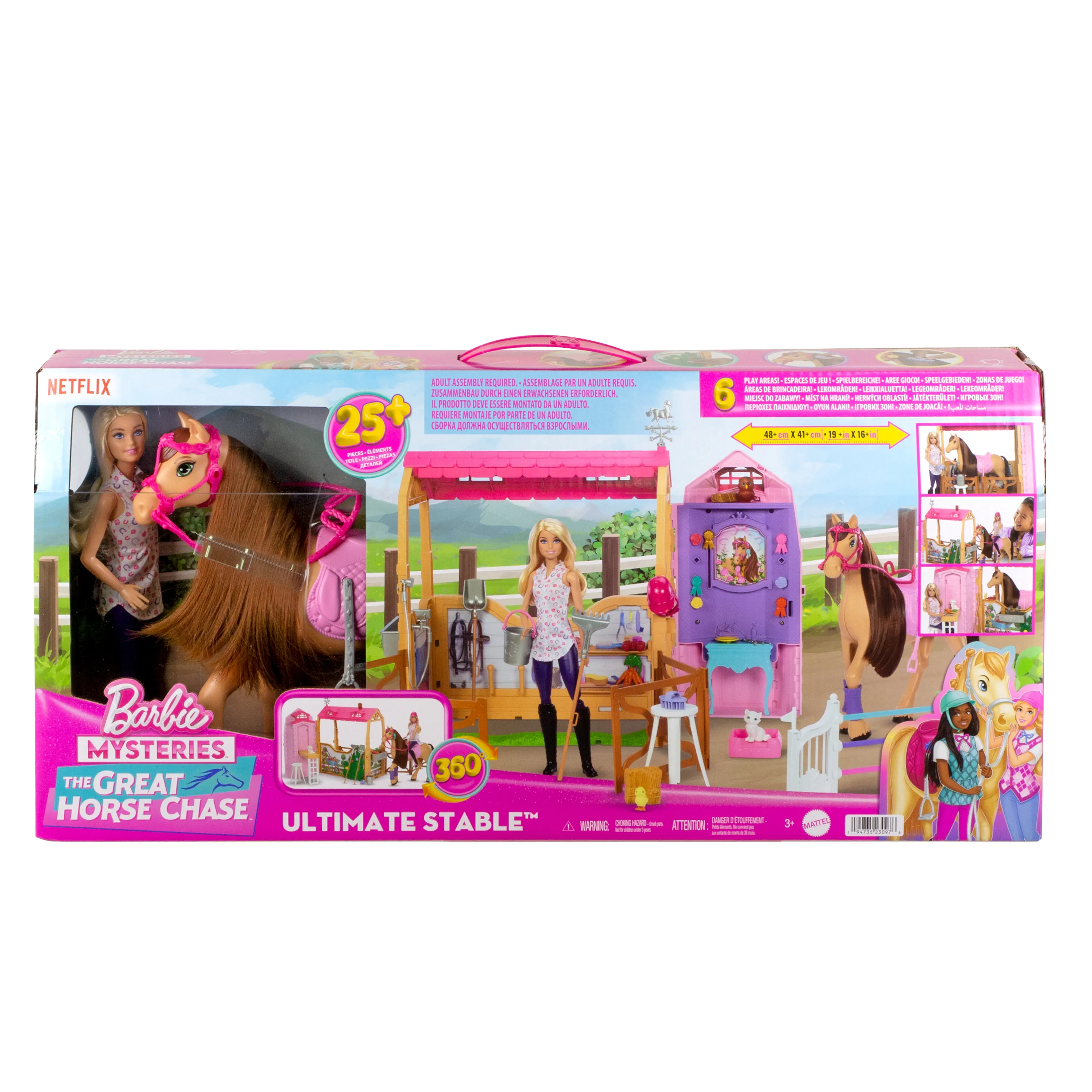 Mattel Barbie Mysteries: The Great Horse Chase - Ultimate Horse Stall, Play Building