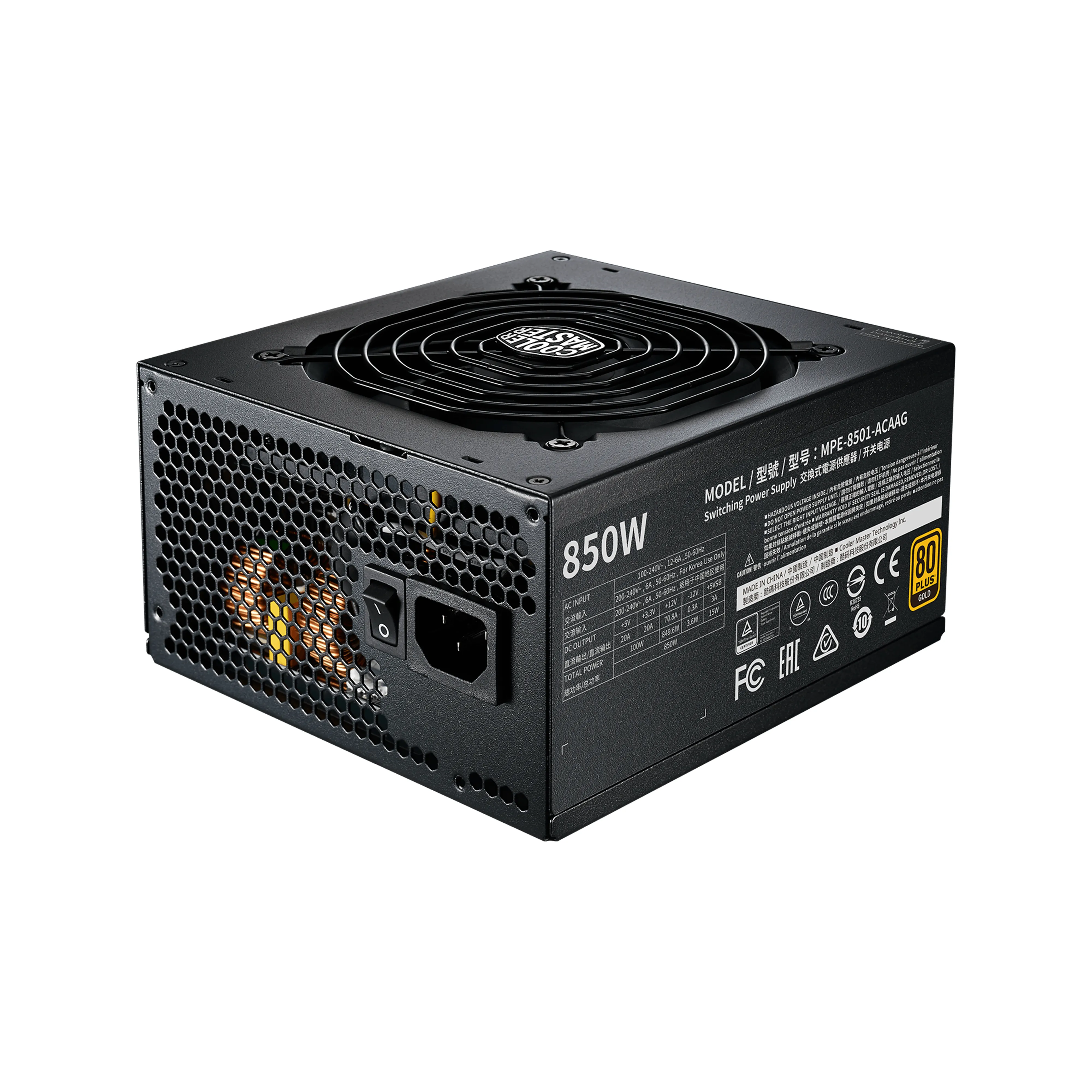Cooler Master MWE V2 Gold 850W - Power supply, 80 Plus Gold