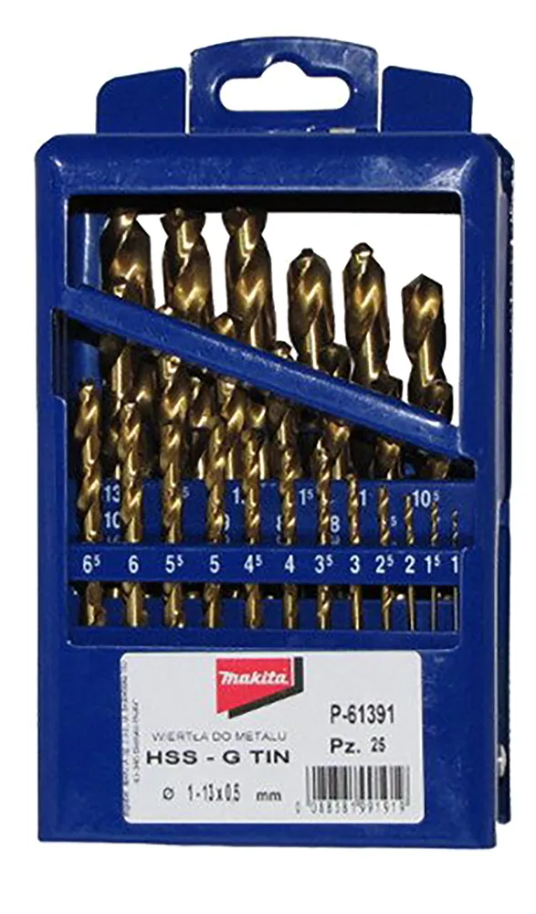 Makita HSS-G TIN drill set 1-13mm P-61391
