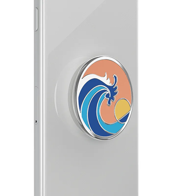 POPSOCKETS Enamel Ride The Wave Coral Avtagbart Grip med St&auml;llfunktion Premium