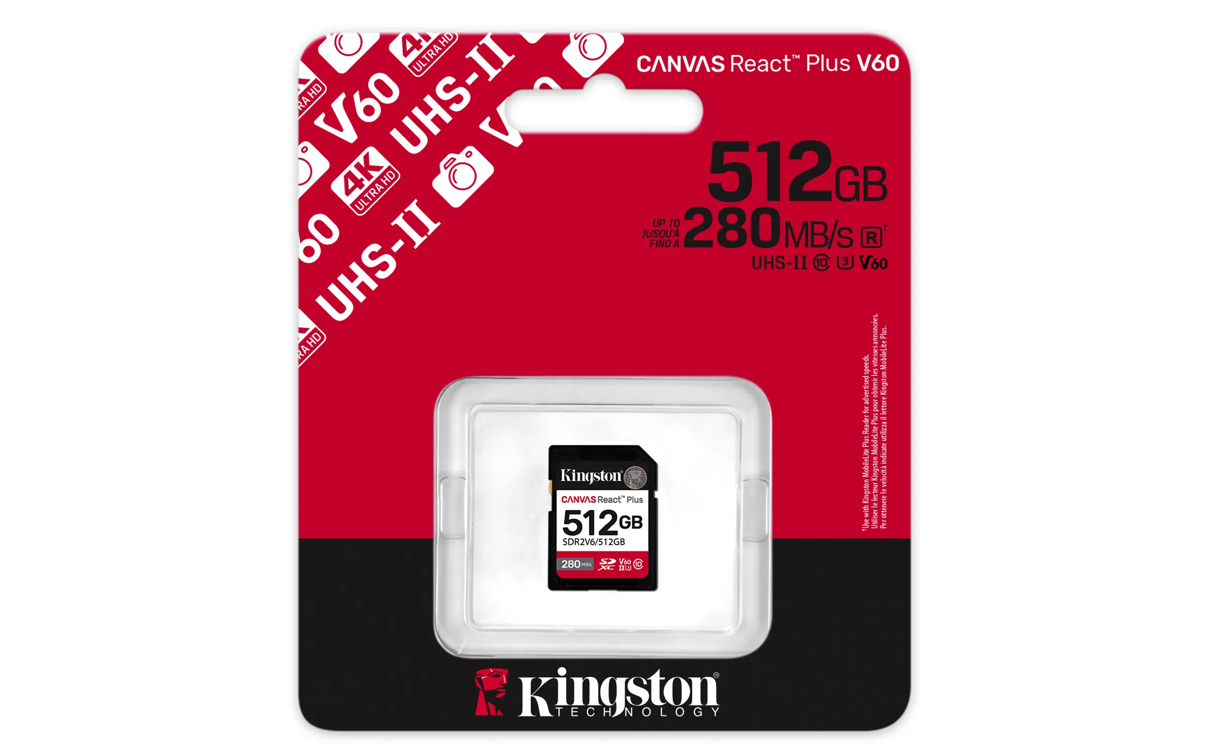 Kingston Canvas React Plus 512GB SDXC - memory card