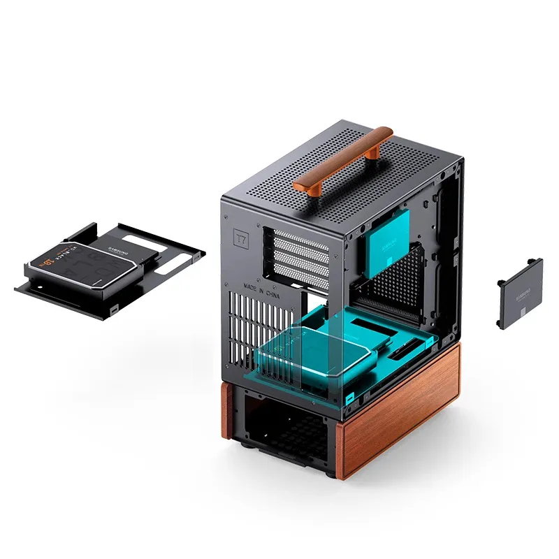 Jonsbo T7 -miditornikotelo ikkunalla, musta