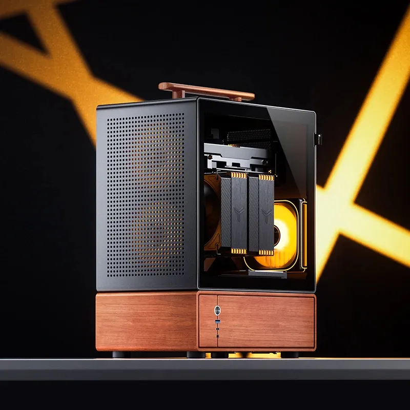 Jonsbo T7 -miditornikotelo ikkunalla, musta