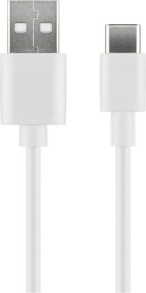 MicroConnect USB-A &ndash; USB-C 3.1 Gen 1 - kabel, 2 m, Vit