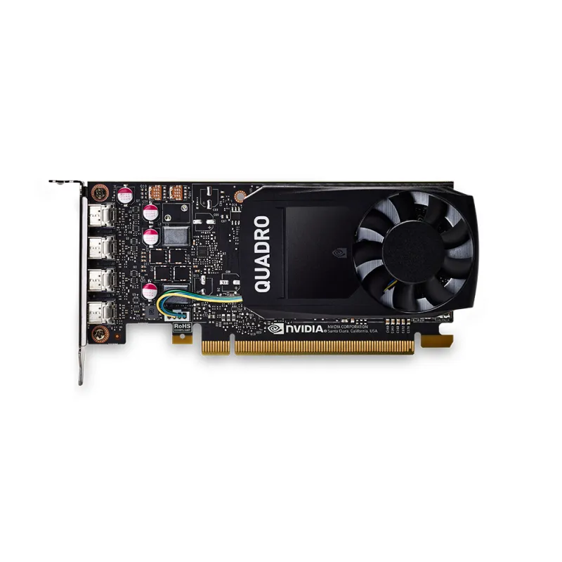 NVIDIA Quadro P1000 DVI - N&auml;yt&ouml;nohjain - Quadro P1000 - 4 GB GDDR5 - PCIe 3.0 x16 matala profiili - 4 x Mini DisplayPort - v&auml;hitt&auml;ismyynti