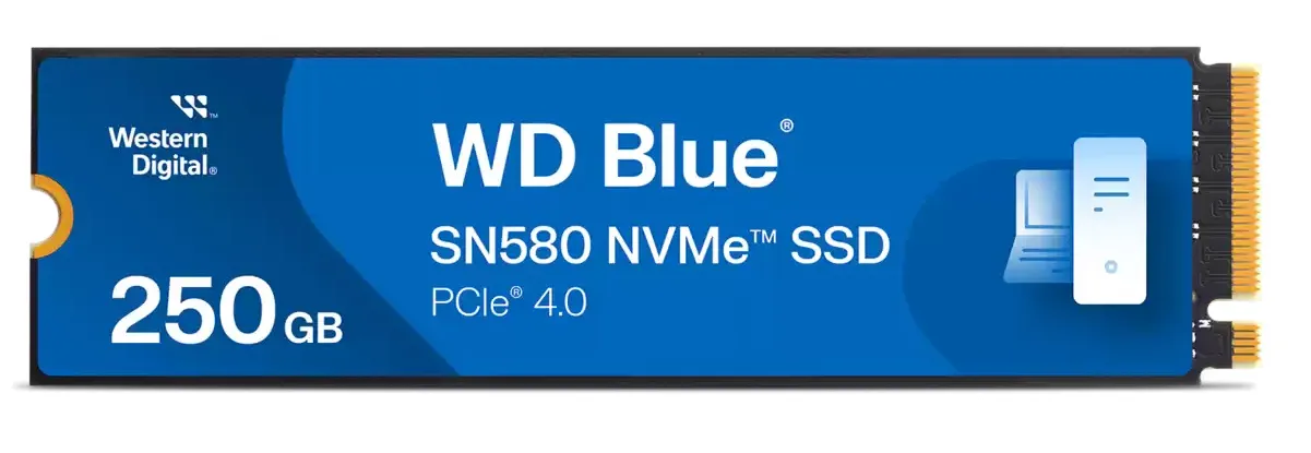 WD Blue SN580 250 GB, PCIe 4.0, M.2 - SSD