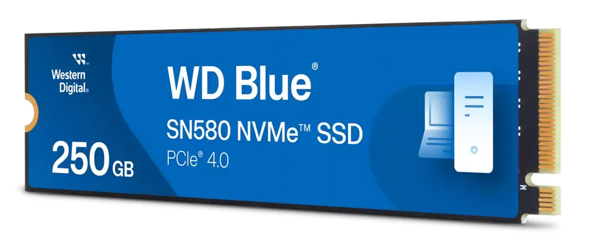 WD Blue SN580 250 GB, PCIe 4.0, M.2 - SSD
