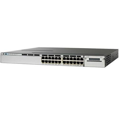 Cisco Catalyst 3850-24U-S - Kytkin - L3 - Hallinnoitu - 24 x 10/100/1000 (UPOE) - ty&ouml;p&ouml;yt&auml;, r&auml;kkiin asennettava - UPOE (435 W)