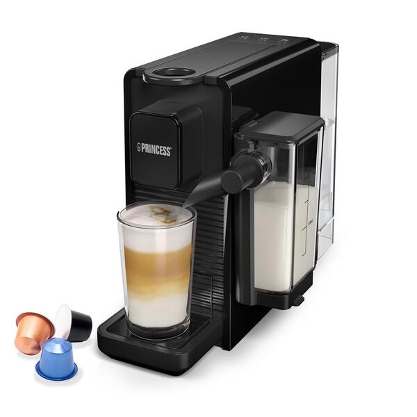 Princess Latte Pro Nespresso -kapselikahvikone, musta