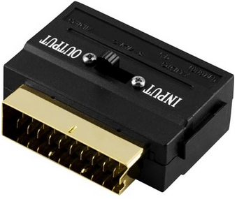 Adapteri SCART u > 3xRCA+S-Video, suunnanvalintan&auml;pp&auml;in