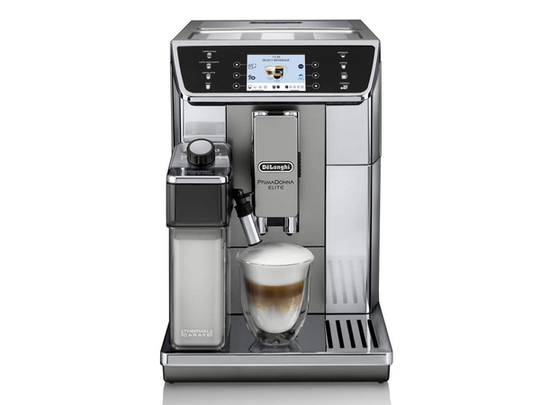 PrimaDonna Elite ECAM 650.55 - combi coffee maker, Black, Metallic, Silver